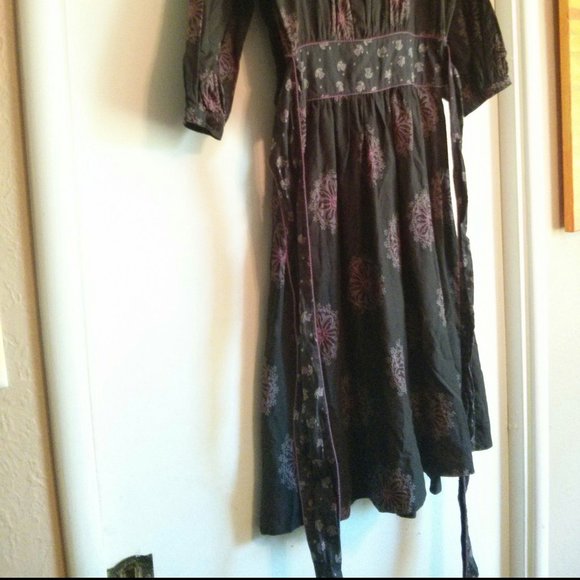 Anthro Viola 100% Cotton Peasant Dress Size 0 Cottagecore Prairiecore Boho Folk - Picture 10 of 16